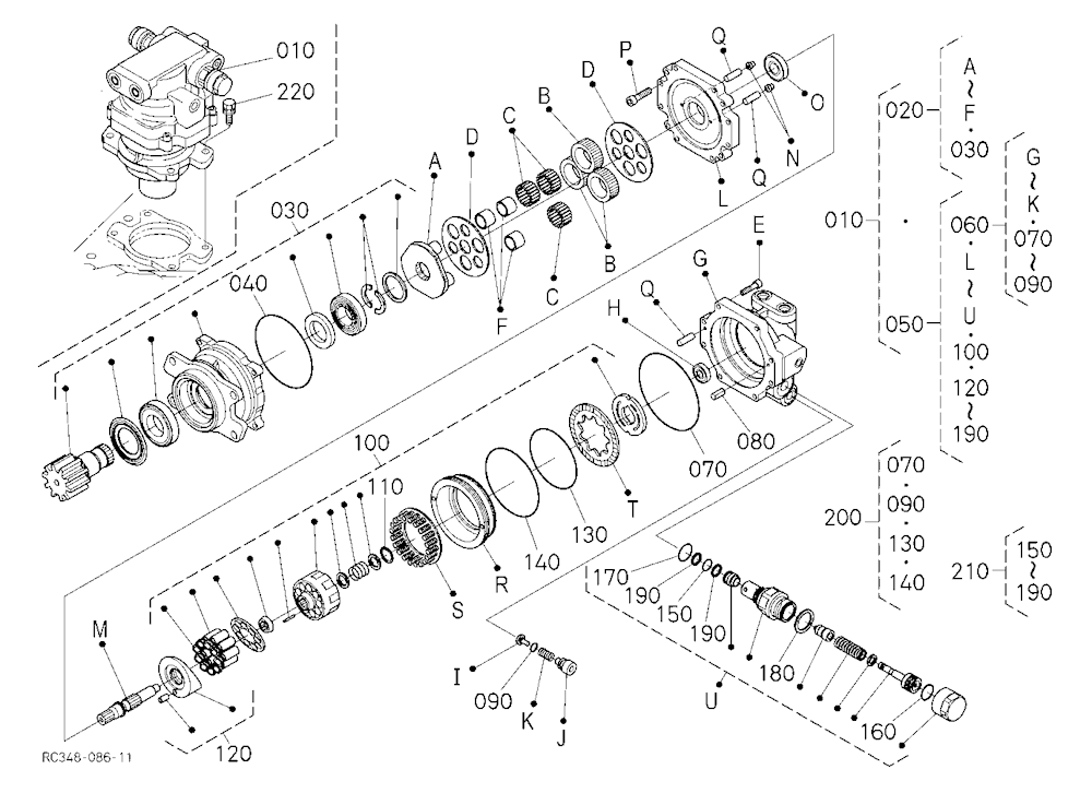 Swivel Motor And Component Parts