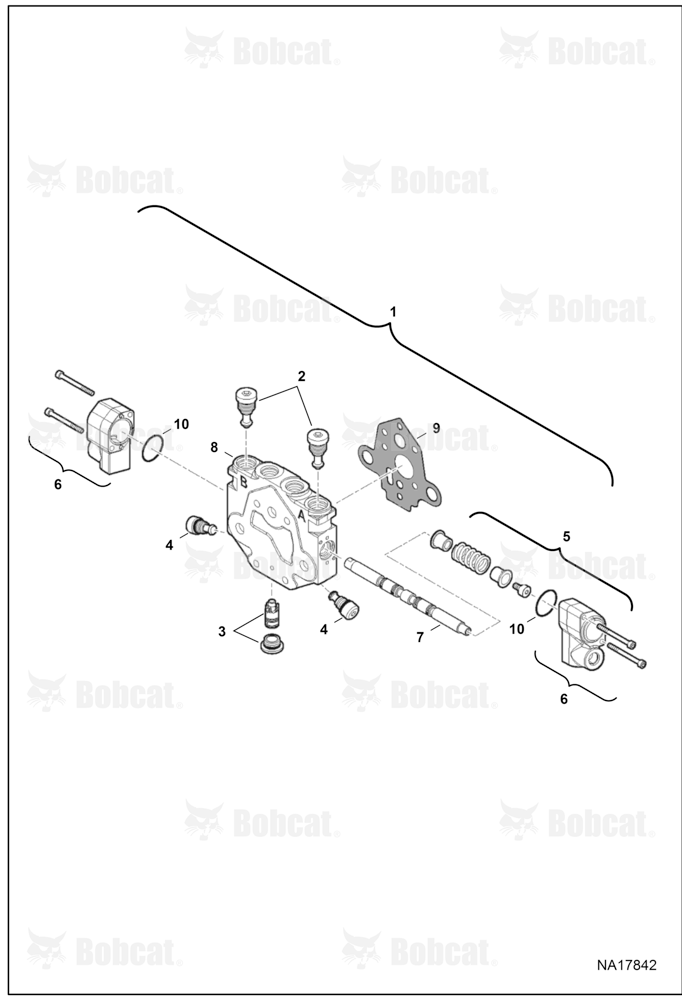 Hydraulic Control Valve (Boom Swing Section)