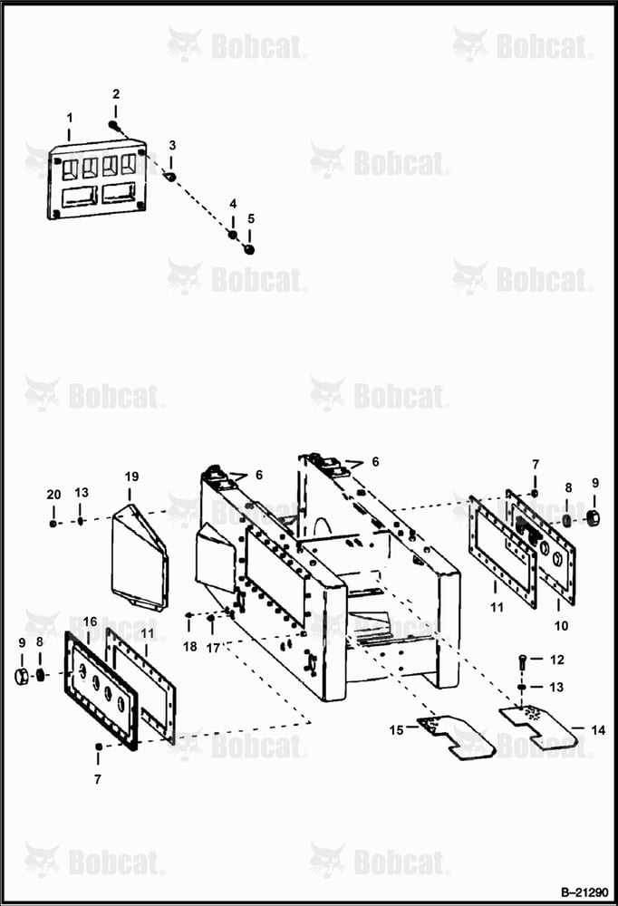 Main Frame Attaching Parts (Right Side Illustrated)