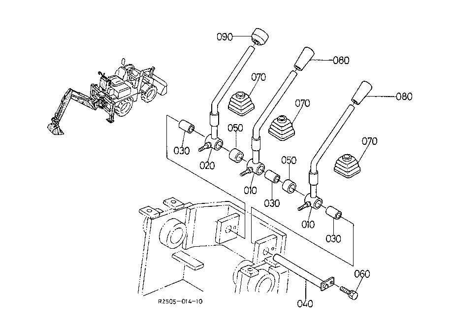 Outligger Control Lever / Slide Lock