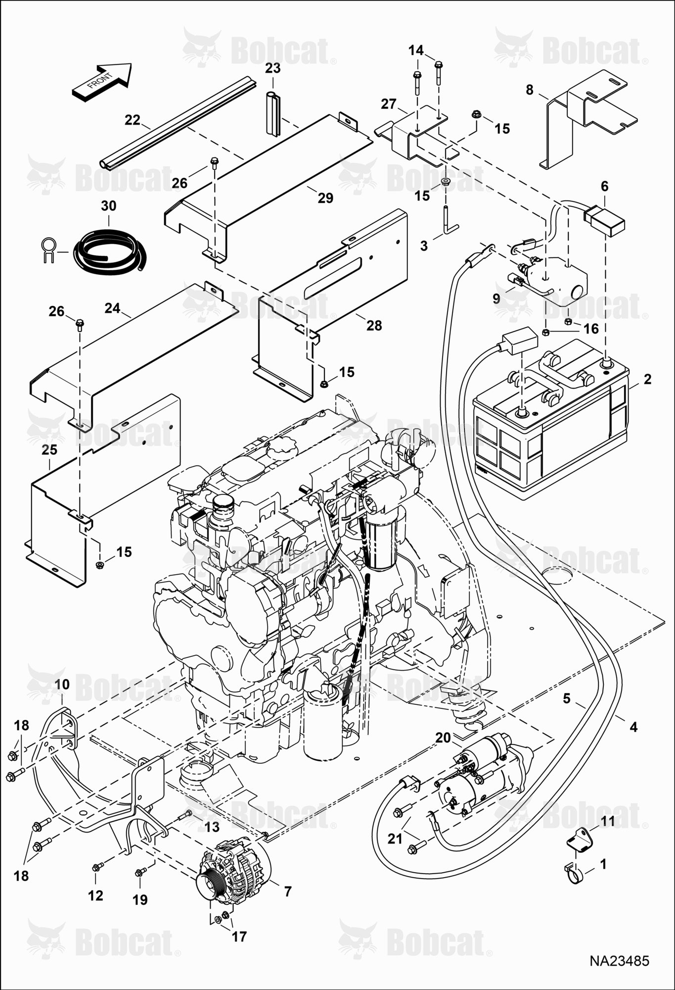 Engine Electrical Circuitry (Engine Starting) (110 Amp-hour Battery)