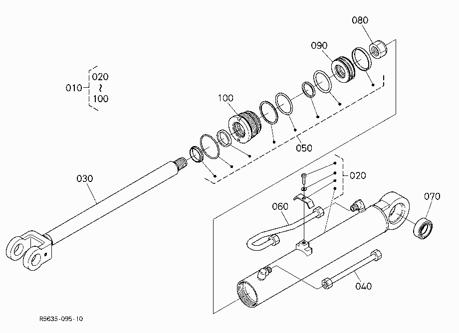 LIFT CYLINDER RIGHT (COMPONENT PARTS)