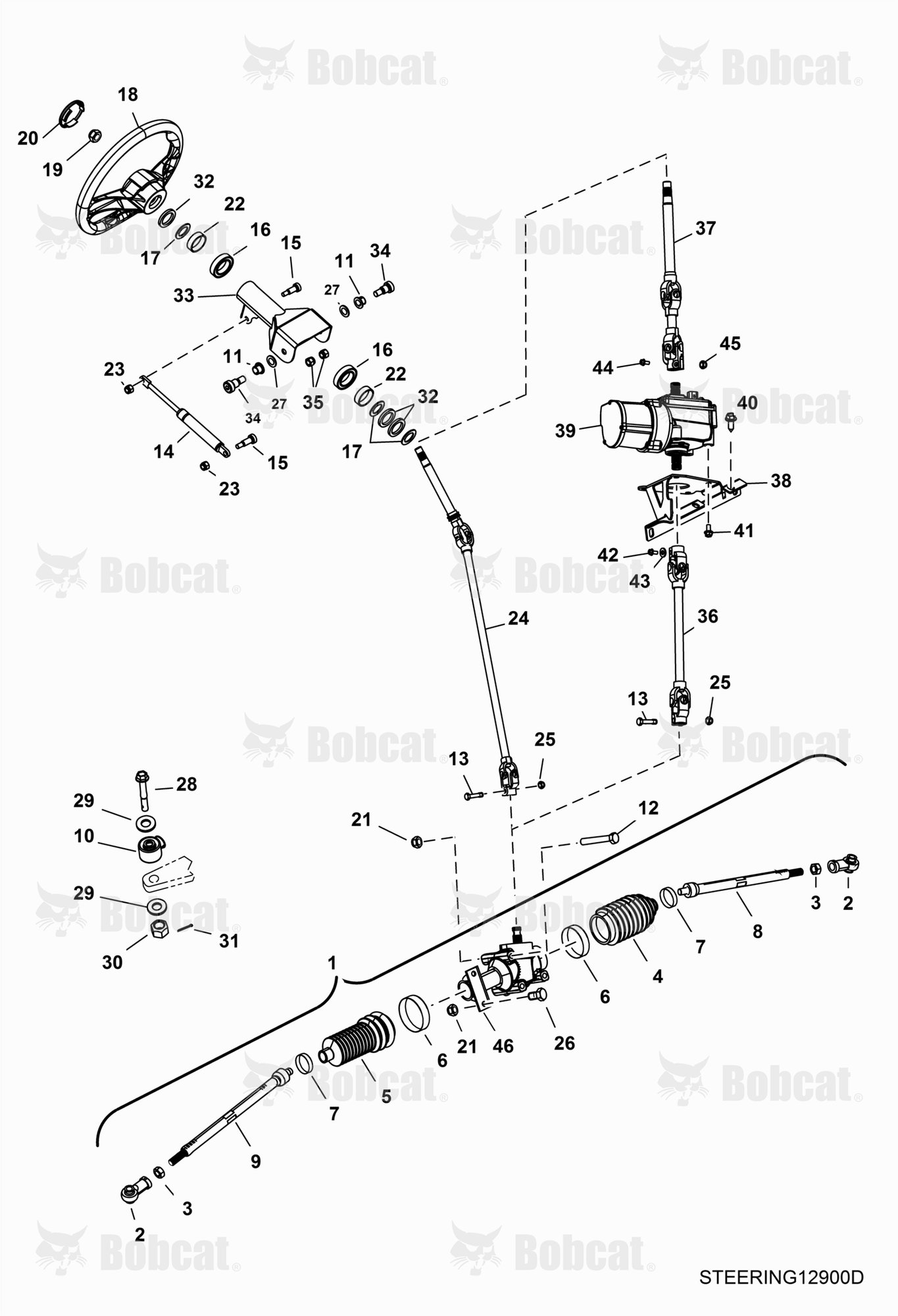 STEERING, Steering ASSY  AJNU20001 & Above
