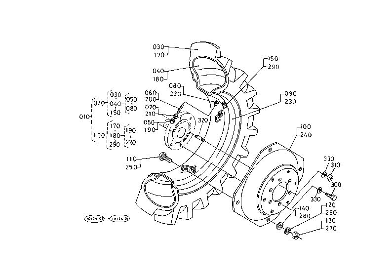 Rear Wheel (11.2-24 Fslfa)