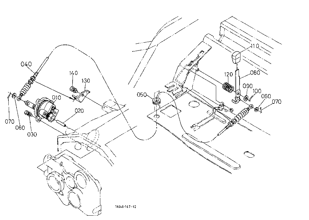 Pto Clutch Control Lever