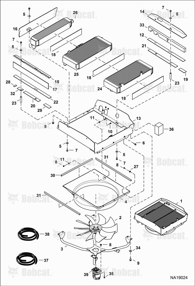 Engine & Attaching Parts (Radiator Water Exchanger)