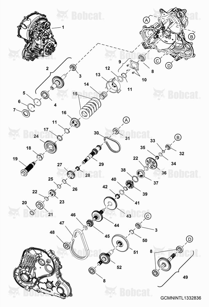 Drive TRAIN, Main Gearcase Internals  AJNU11001 - AJNU19999