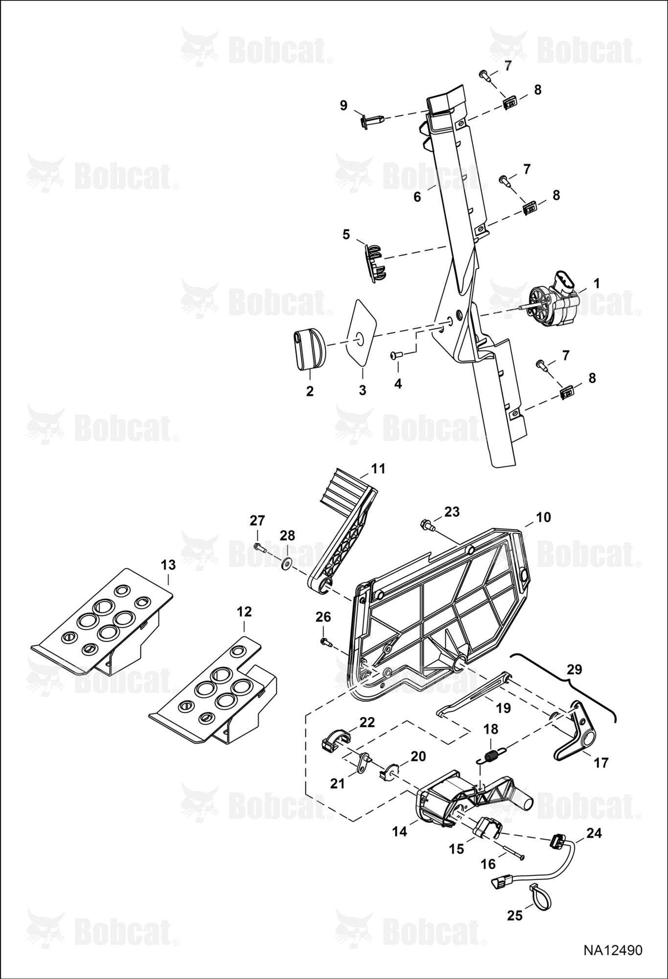 Engine Speed Control (W/Foot Throttle) (Plastic Pedal Assy)  B2LA12000 & Above