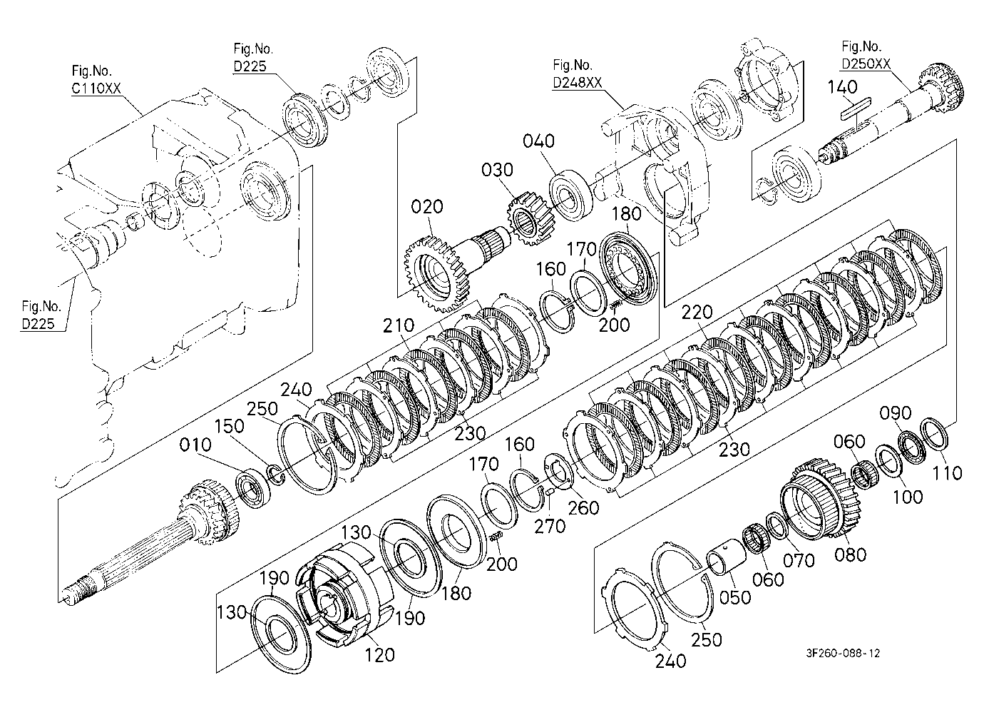 Main Gear Shift Shaft And Range Gear Shaft