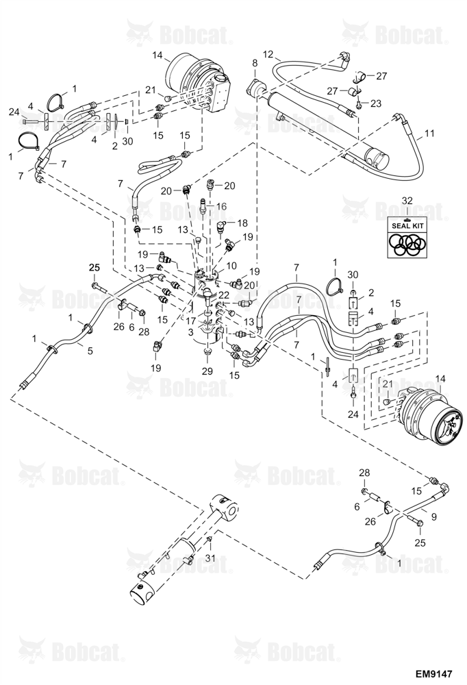 Hydraulic Circutry (Lower Group) AHNM22001 & Above