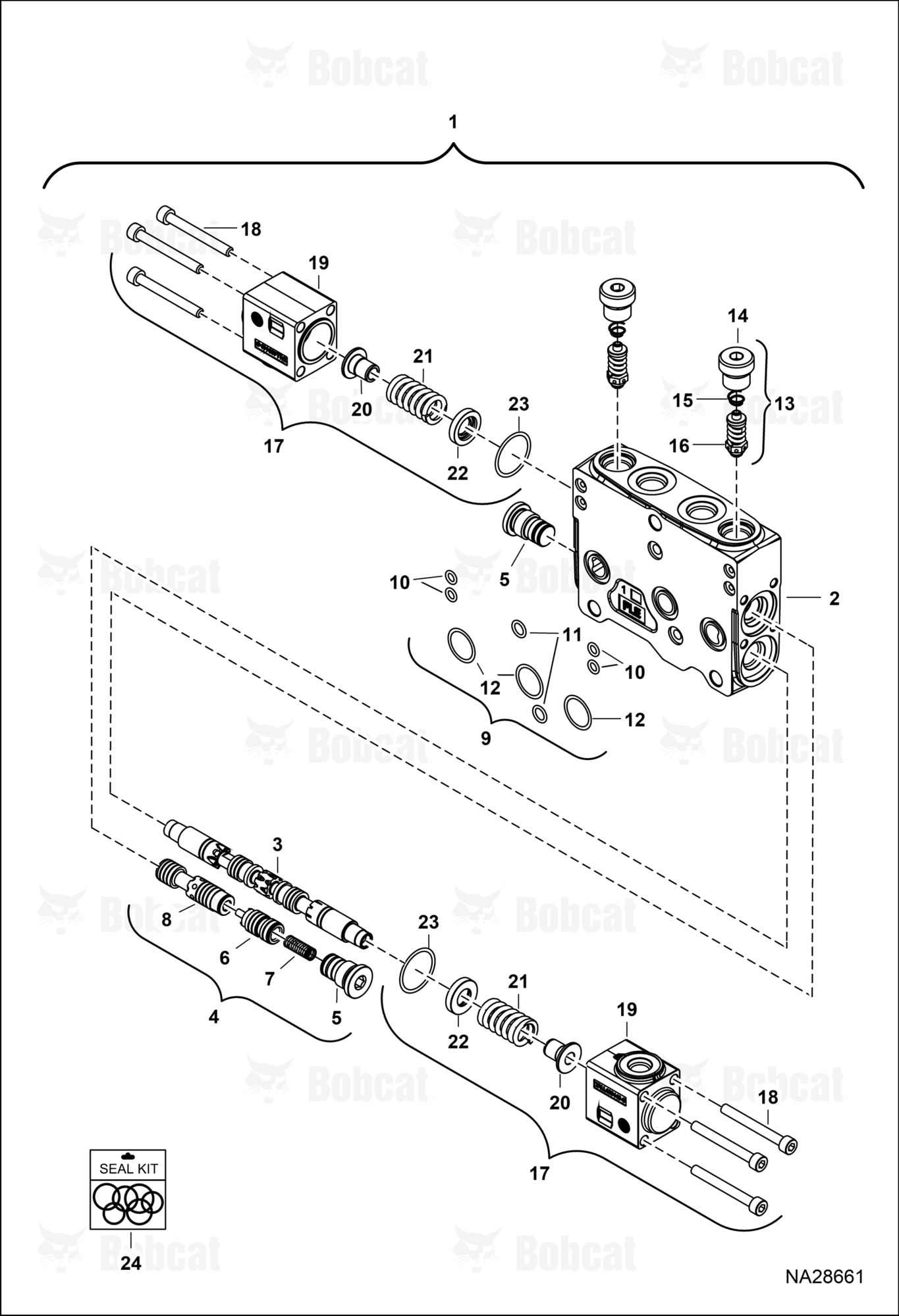Hydraulic Control Valve (Bucket Section)