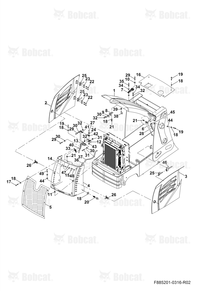 Engine Bonnet and Its Connections Group