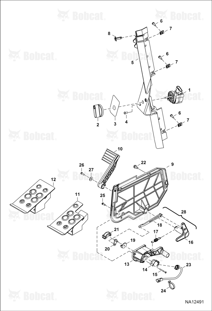 Engine Speed Control (W/Foot Throttle) (Plastic Pedal Assy)  B3BU11485 & Above