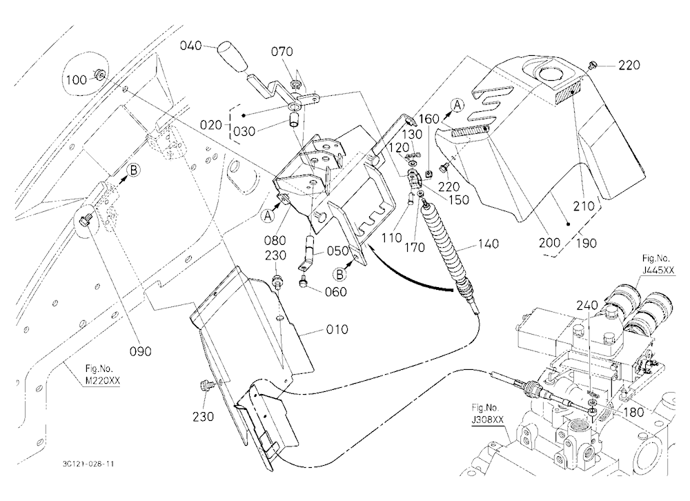 Auxiliary Control Valve Lever