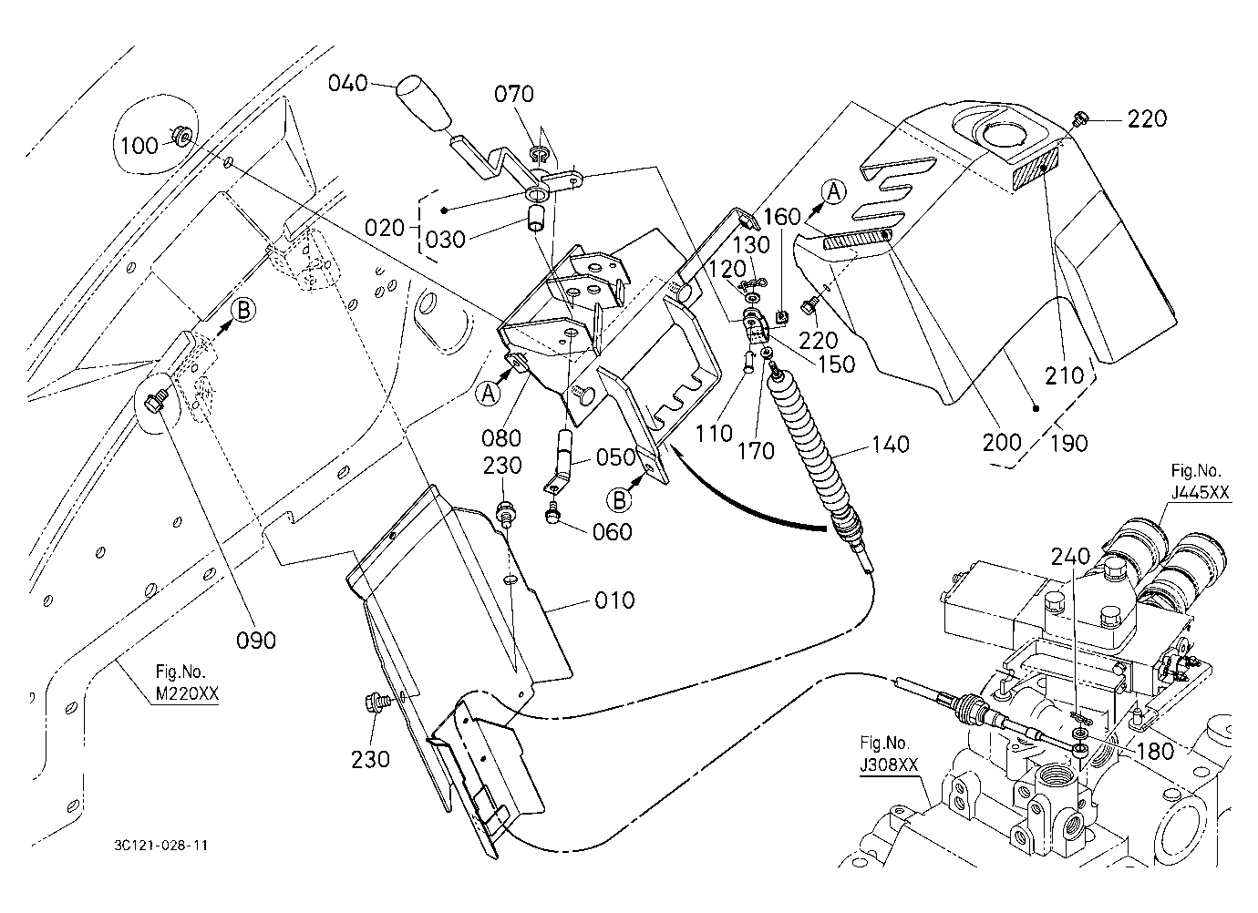 Auxiliary Control Valve Lever