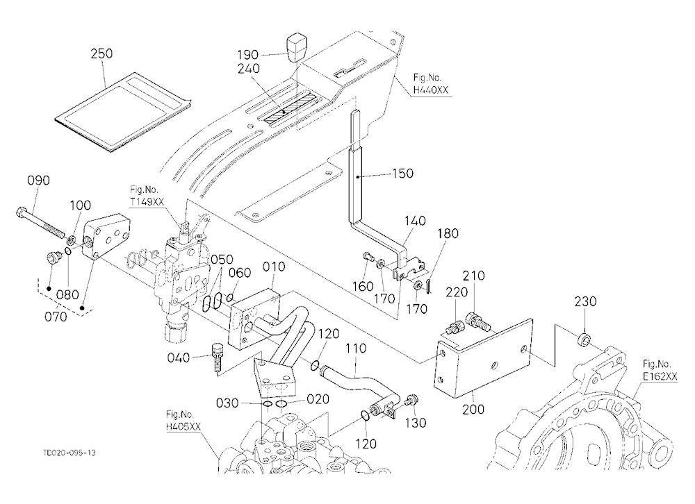 Auxiliary Control Valve Lever (1St) (W/G No.L8305)