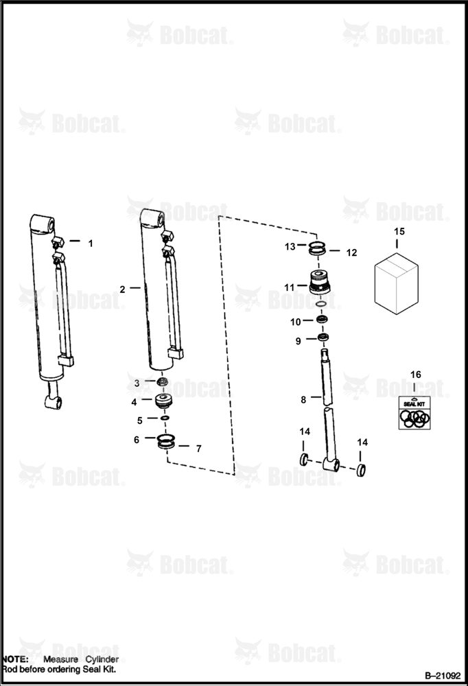 Tilt Cylinder (W/1.25" Rod) 12490 & Above