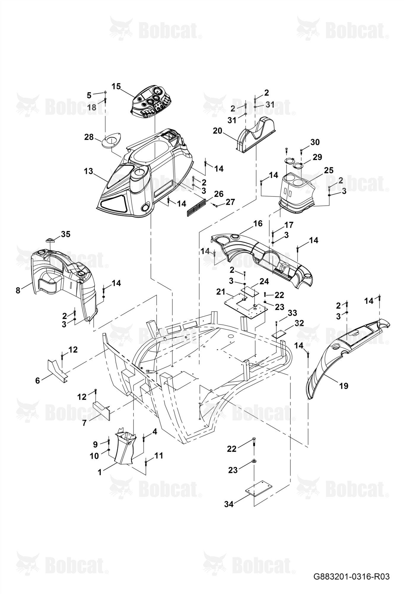 Cabin Interior Polyester and Its Connections  B4B611000 - B4B611059