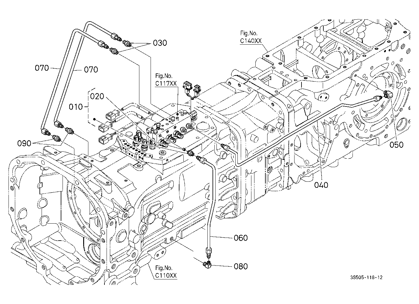 Hydraulic Oil Line (Bi-Speed Turn/Rear Diff.)