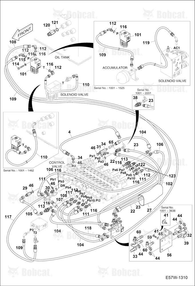 Hydraulic Pilot Circuitry (2nd Auxiliary/Rotation Valve)