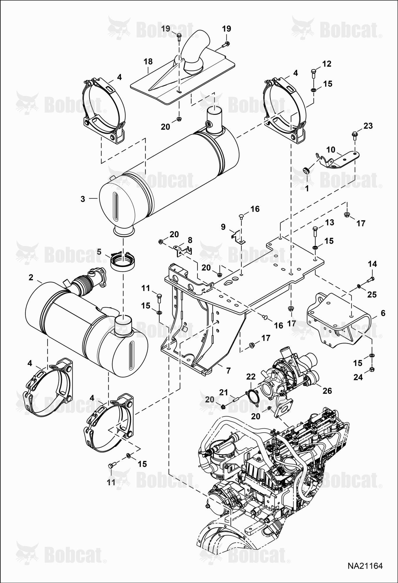 Engine & Attaching Parts (Exhaust System)