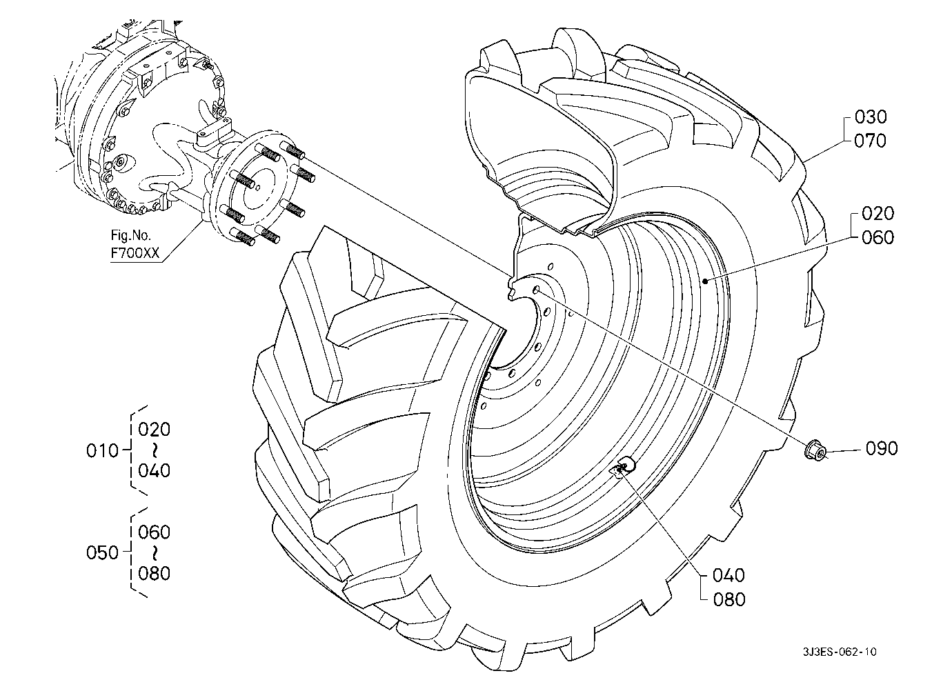 Rear Wheel (520/85R38) [Mitas]