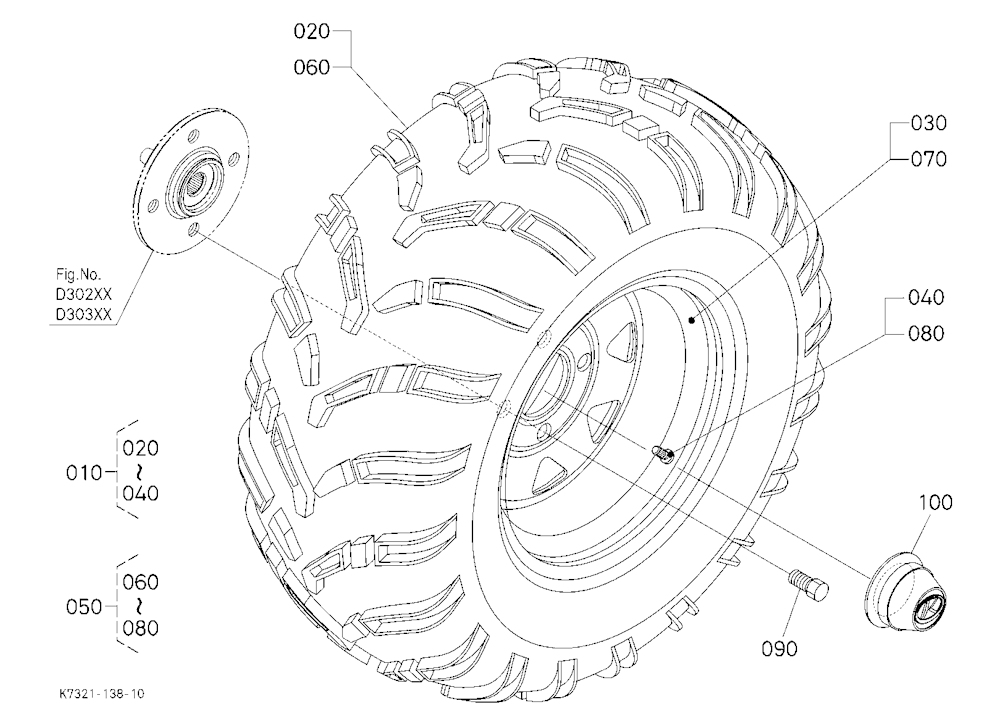 Rear Wheel (24*11-12,Atv)
