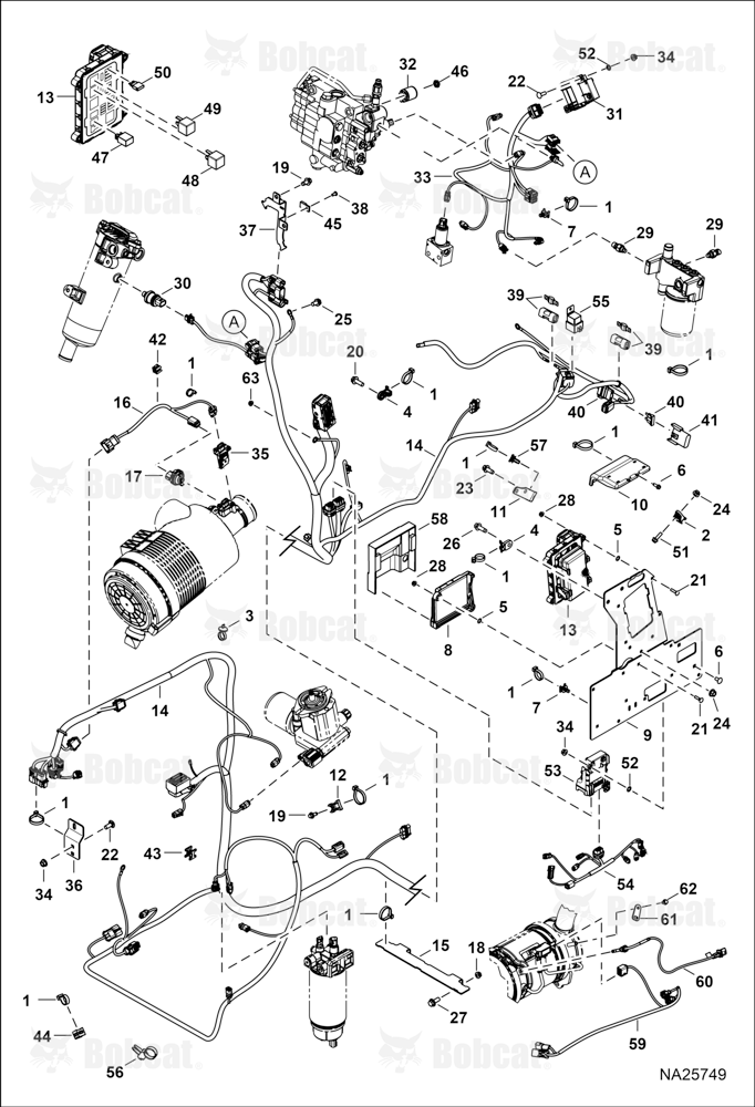Engine Electrical Circuitry (Frame Harness, Fuse Relay, & Sensors)  B51U17312 & Above
