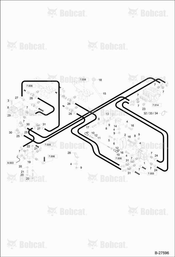 Hydraulic Installation (PILOT Control - Dozer BLADE, ARTICULATION)