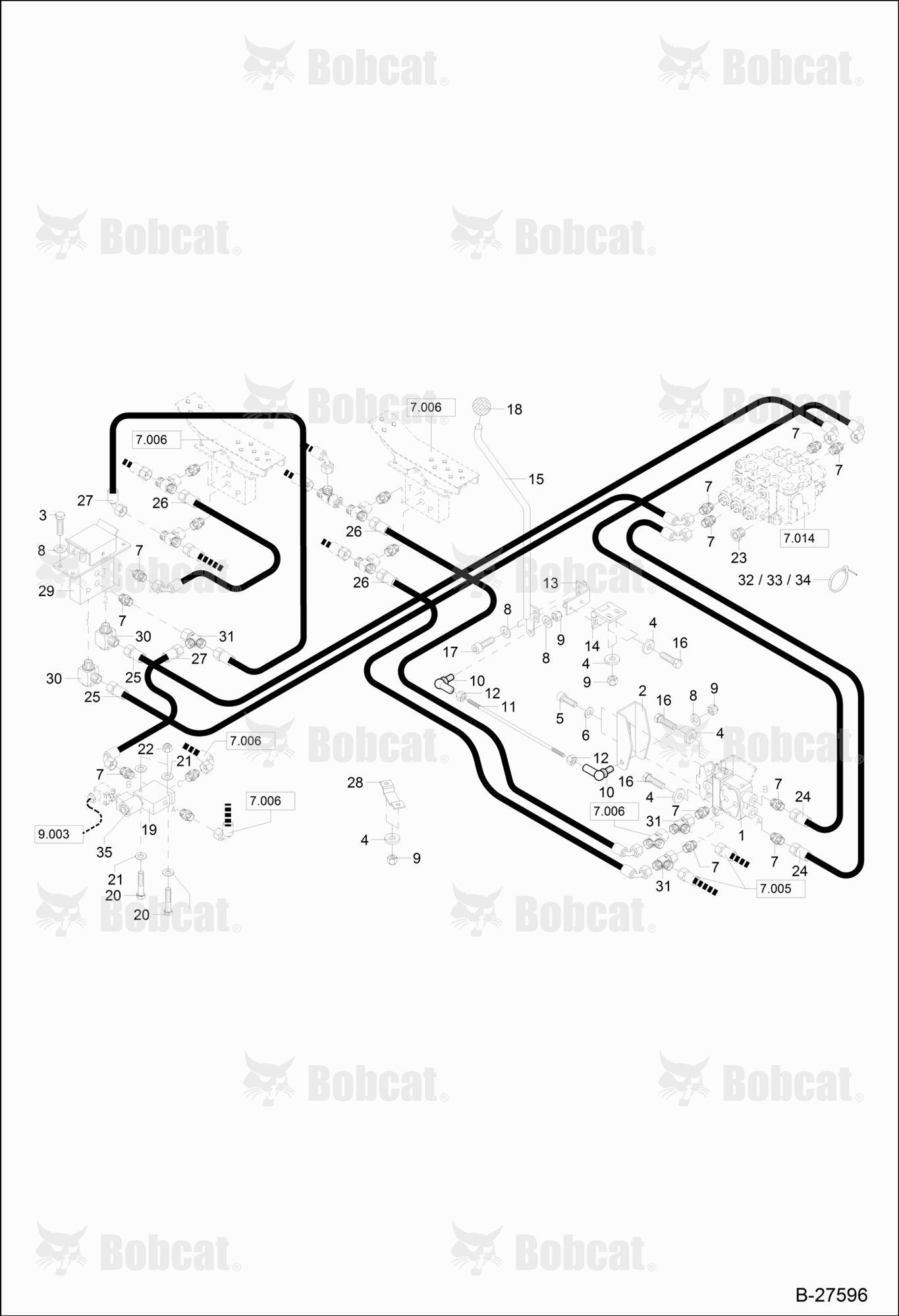 Hydraulic Installation (PILOT Control - Dozer BLADE, ARTICULATION)