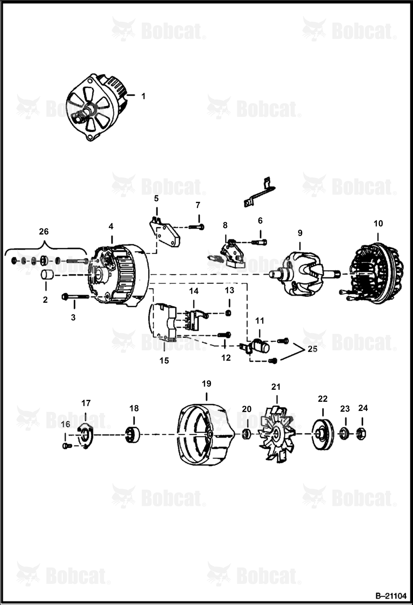 Alternator (Delco 1105063 - Closed)