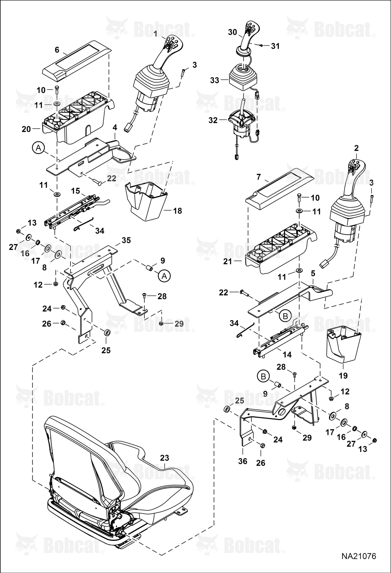 Controls Electrical (Armrest Assembly) (SJC)  AT5A14853 & Above