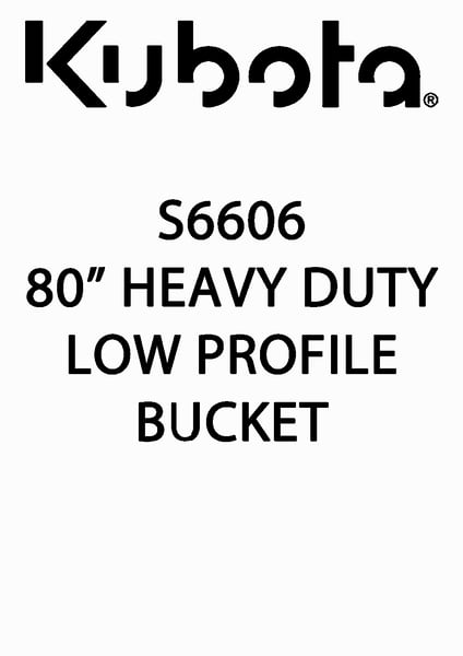 S6606 80" BUCKET