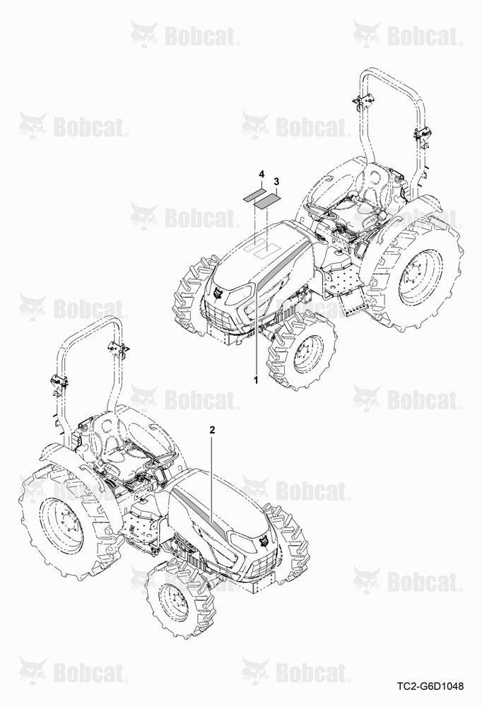 Label Group (Bonnet Cover)(Bobcat)