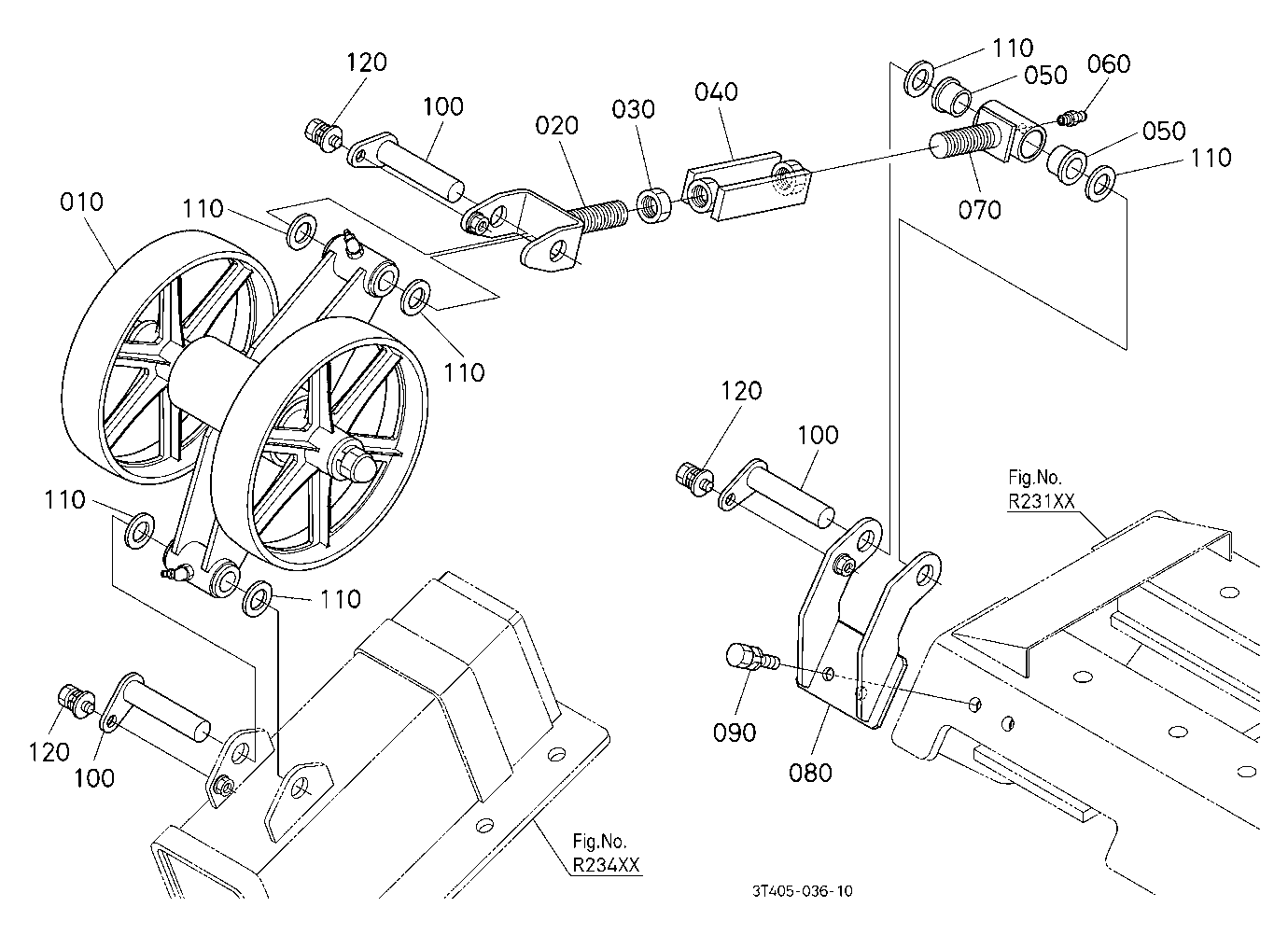 Truck Guide Roller Rh (Power Crawler)