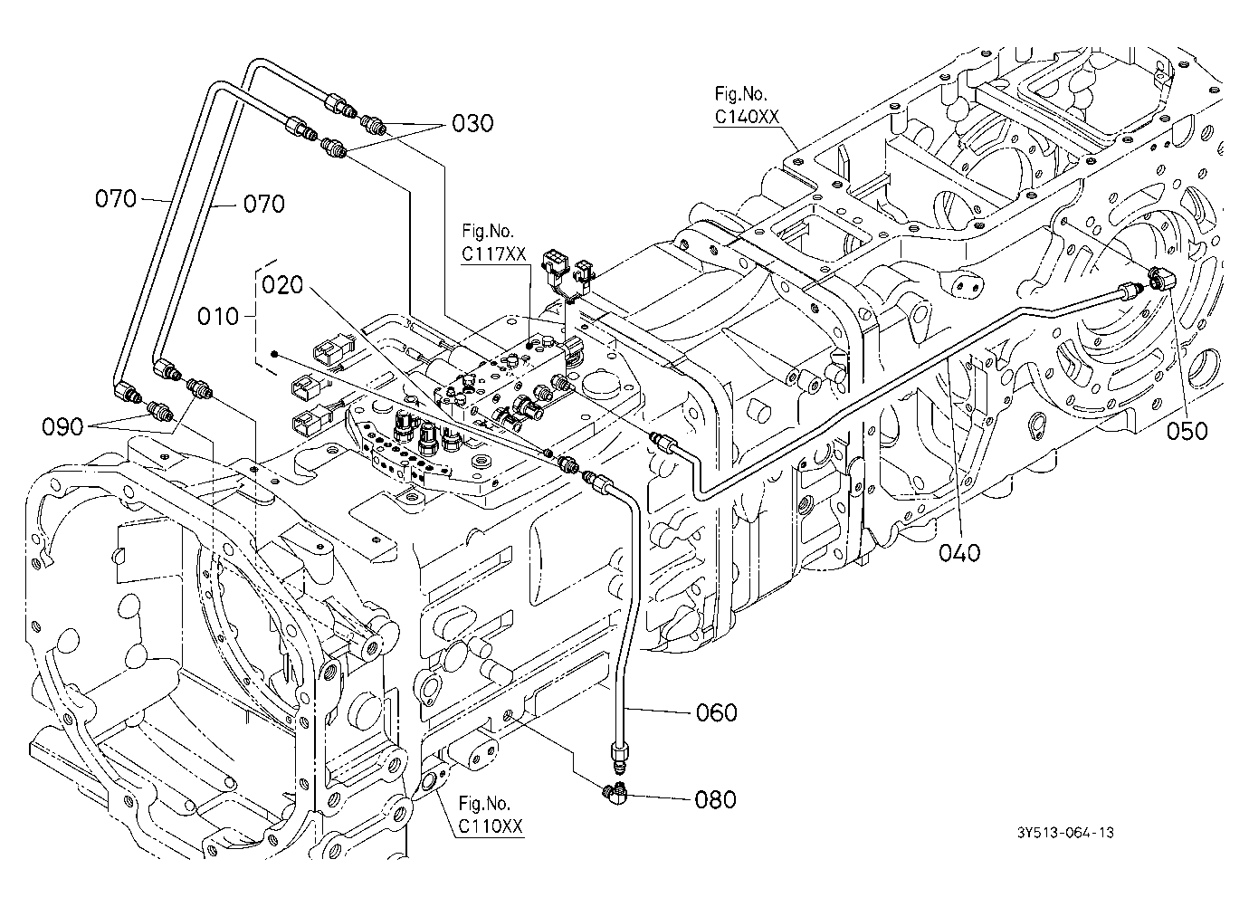 Hydraulic Oil Line (Bi-Speed Turn/Rear Diff.)