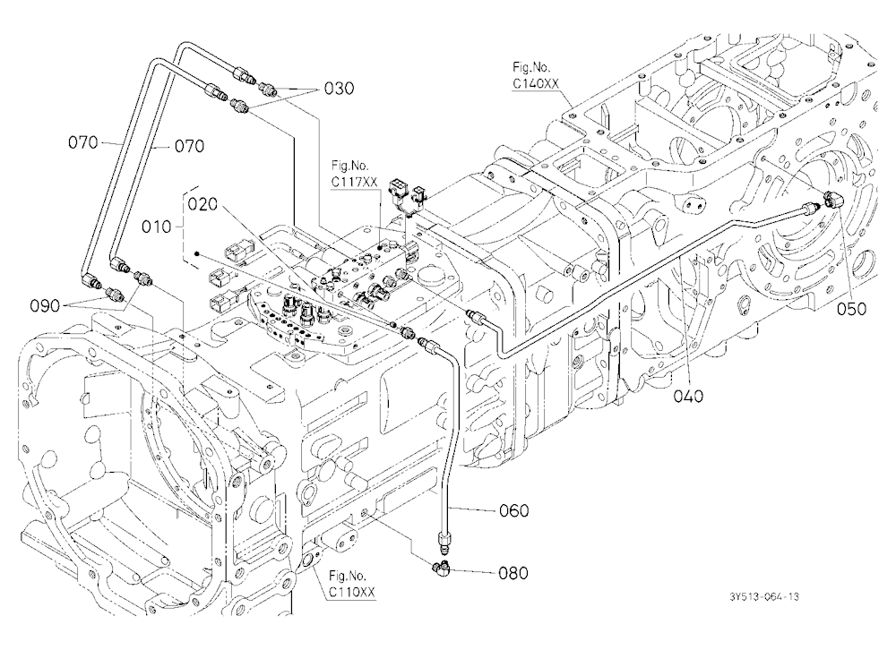 Hydraulic Oil Line (Bi-Speed Turn/Rear Diff.)