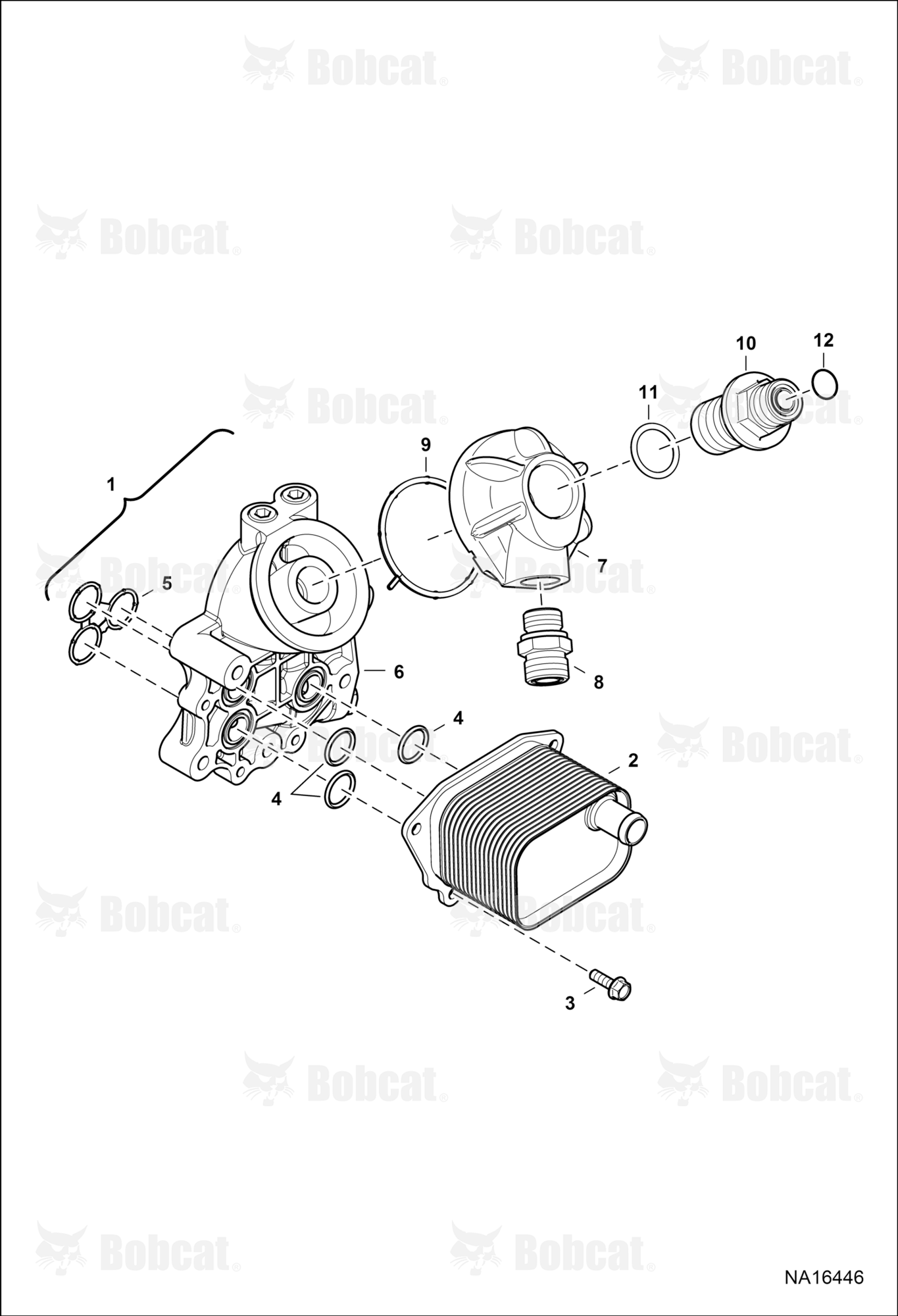 Oil Cooler Assembly (17 Cooling Plates)
