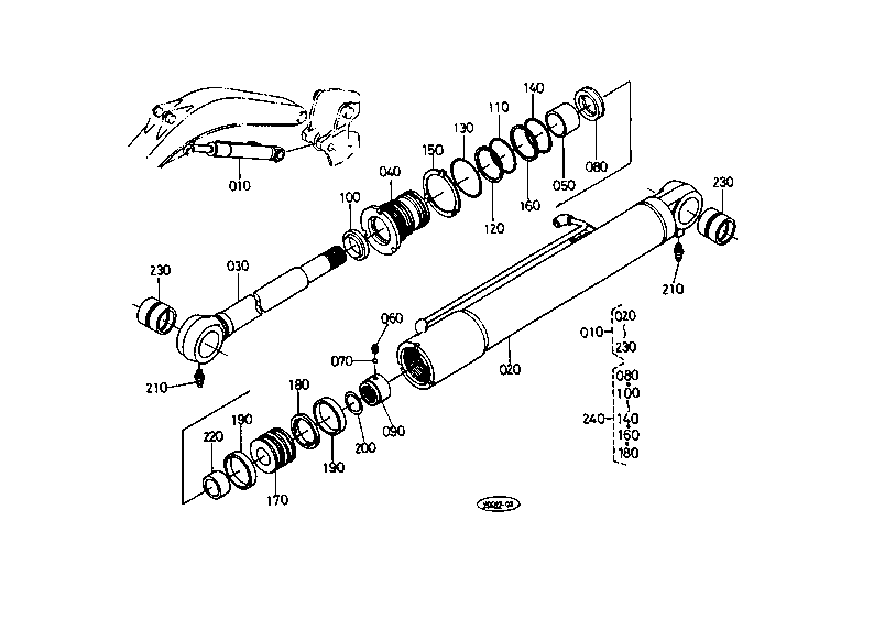 Boom Cylinder and Conponent Parts