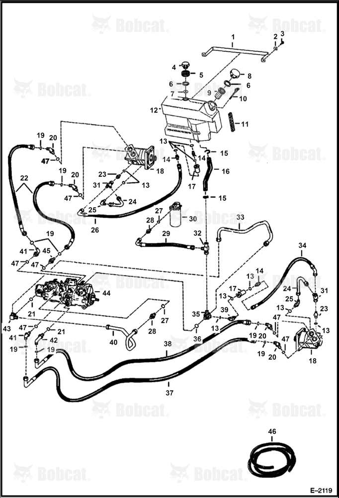 Hydrostatic Circuitry 510250691 & Below, 508415215 & Below, 510126791 & Below, 510375001 & Above, 509715001 & Above