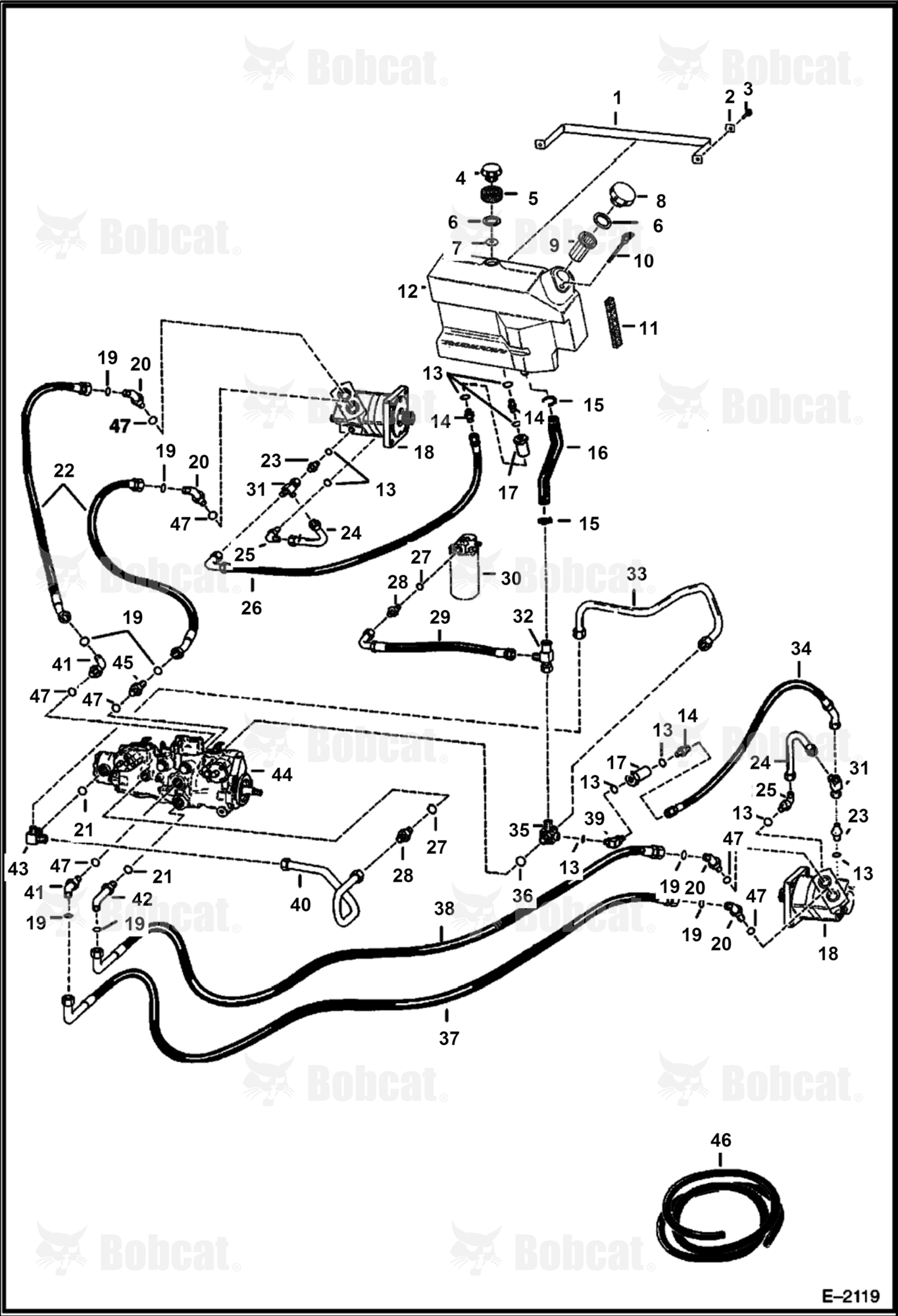 Hydrostatic Circuitry 510250691 & Below, 508415215 & Below, 510126791 & Below, 510375001 & Above, 509715001 & Above