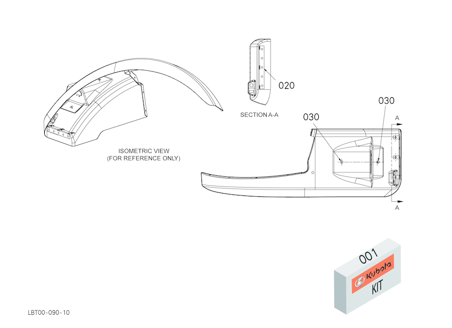 Rear Fender Bonded - Rh