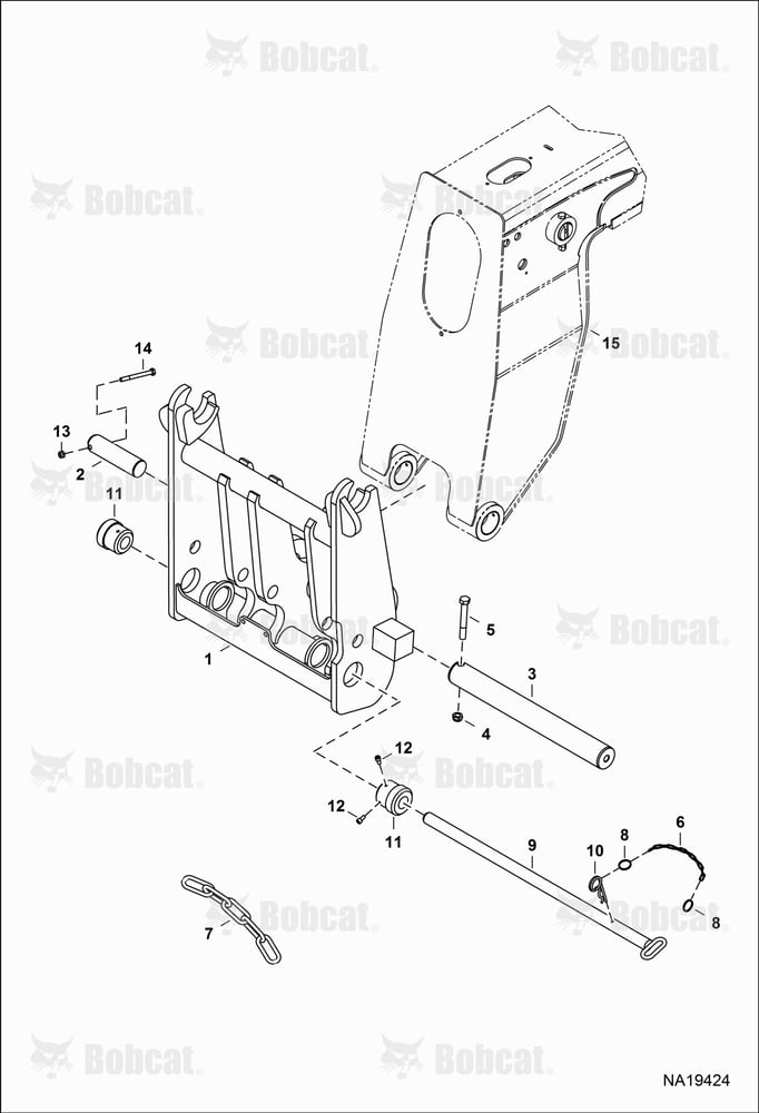 Inner Boom & Attachment Carrier (Updated Quick-tach) (Offset From Boom Head)