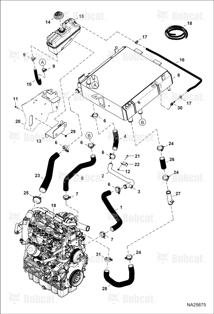 Engine & Attaching Parts (Radiator Water Exchanger)