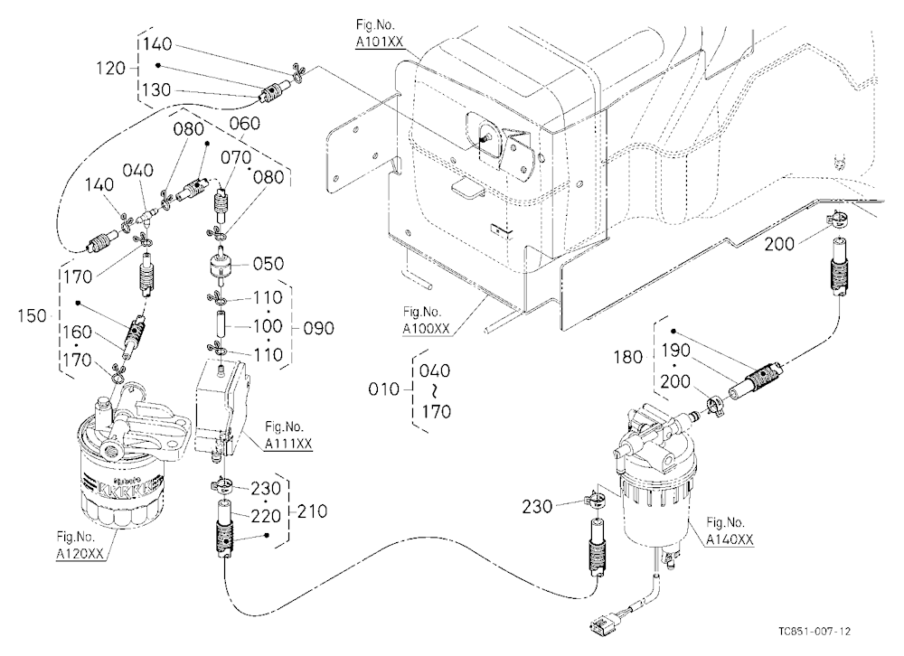 Fuel Pipe (Separator/Fuel Filter/Fuel Tank)