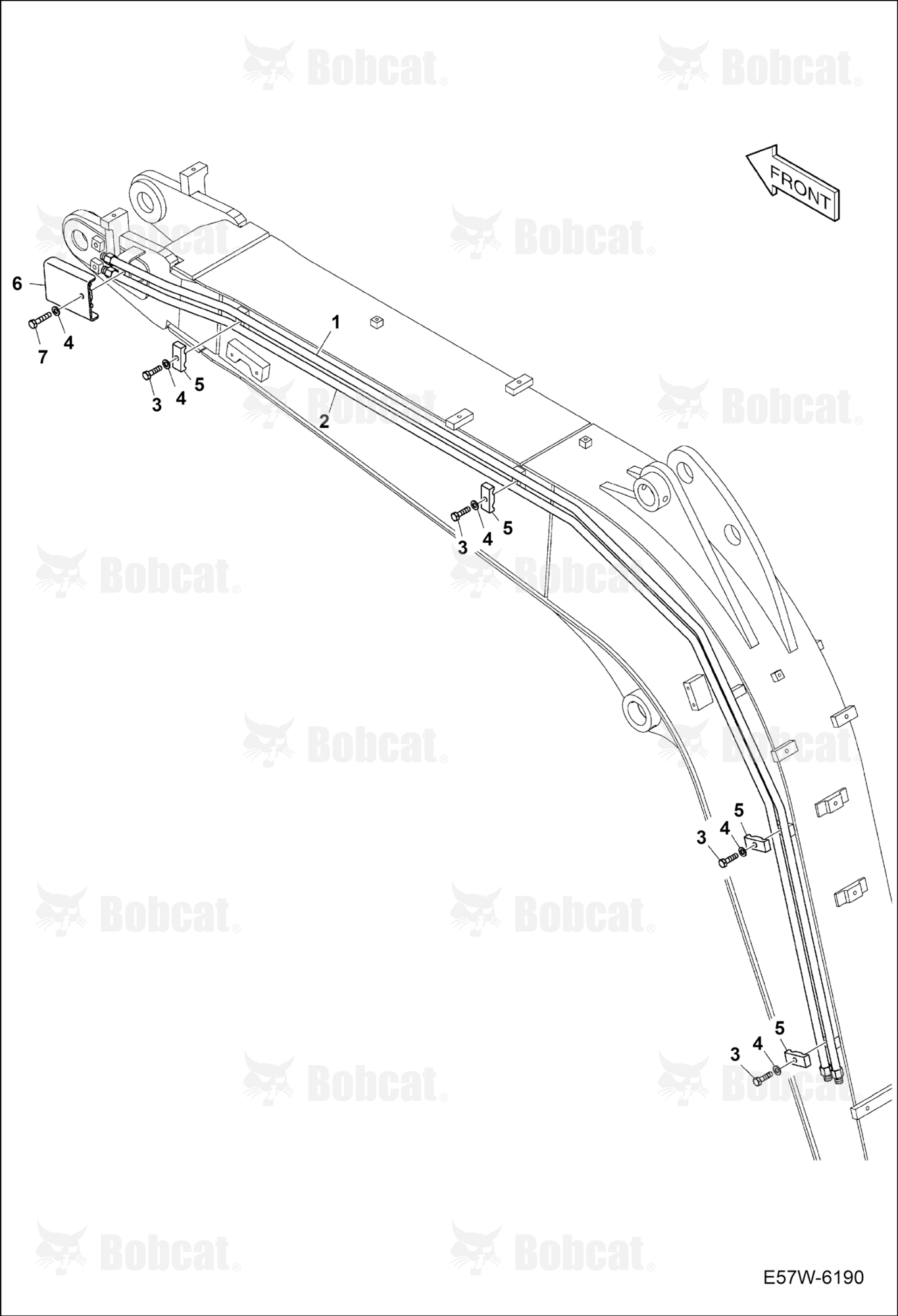 Hydraulic Circuitry (Rotating Boom)  B3WU11001 - B3WU11238
