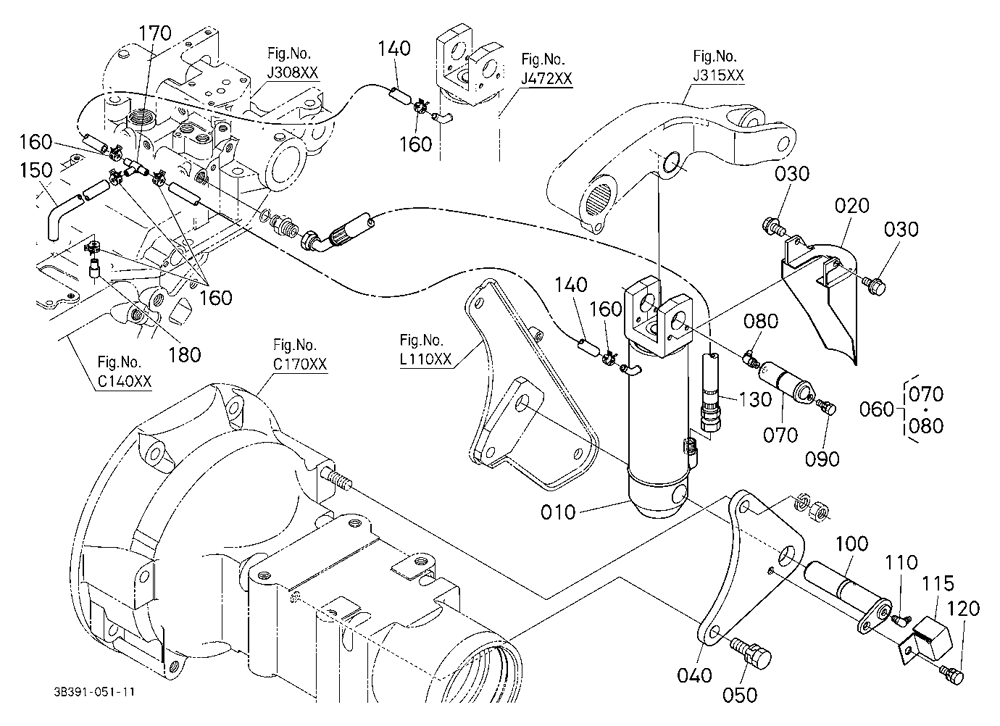 3P-Lift Assist Cylinder Lh