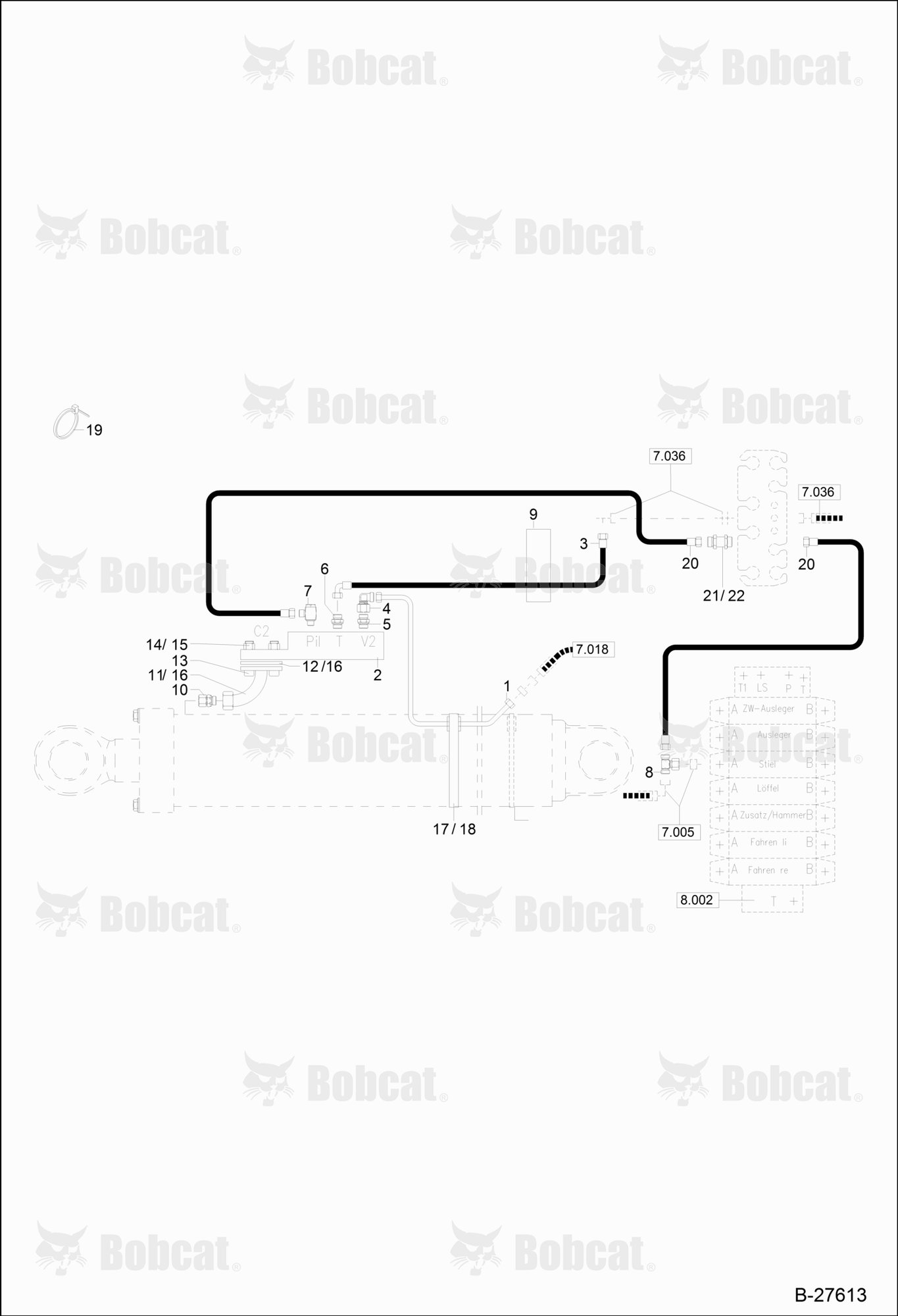 Hydraulic Installation (LOAD Holding Valve - Dipper Arm - Articulated BOOM)