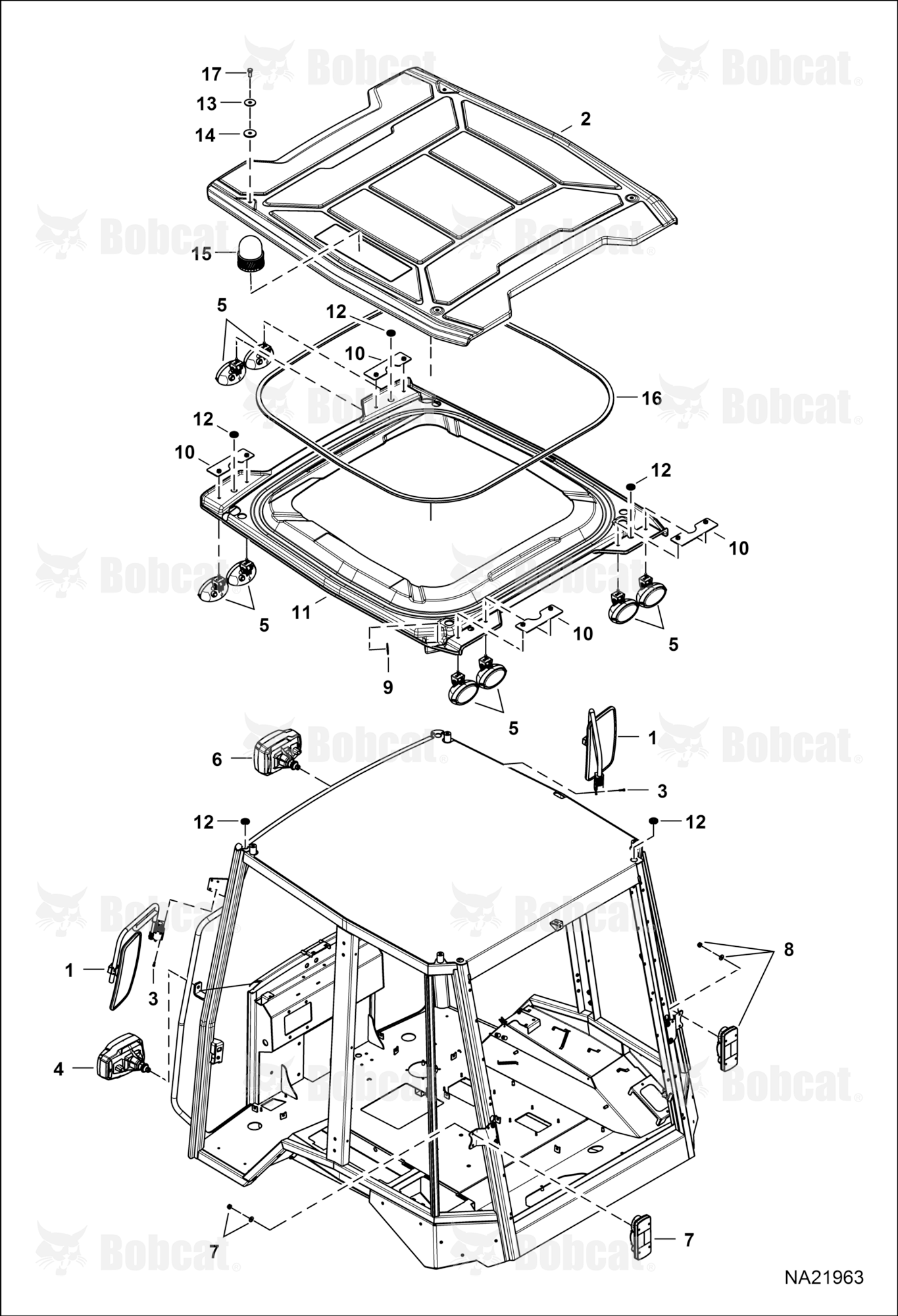 Operator CAB (Cab Top, Lights & Mirrors)