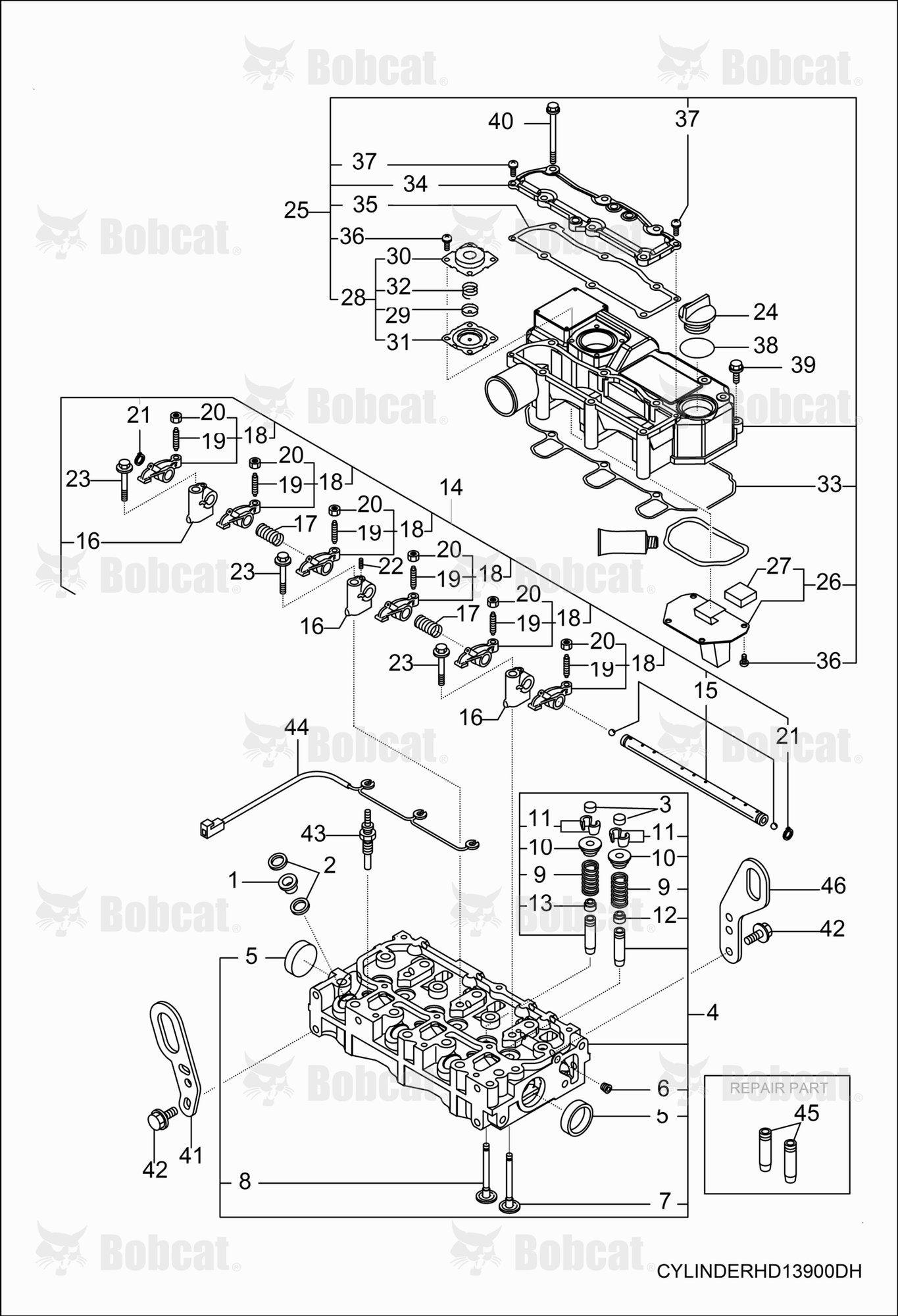 ENGINE, Cylinder Head & Bonnet